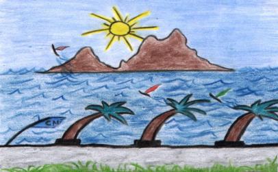 Sun, sea and waves